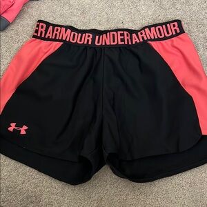 Under Armour Women's Black and Pink Shorts Size XS never